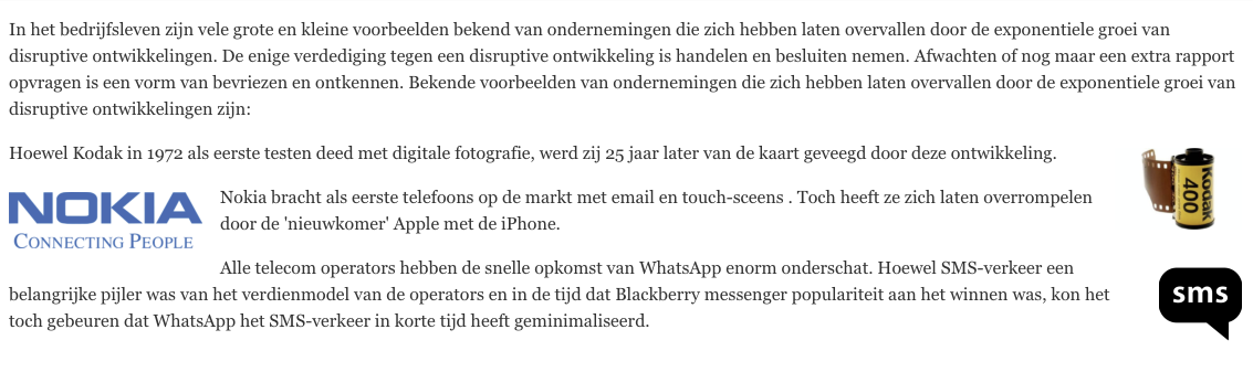 Voorbeelden van bedrijven die werden overvallen door disruptieve ontwikkelingen